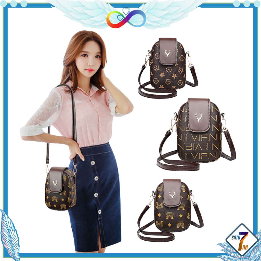 Satu7an T229 Tas Selempang Wanita Mini Tas Tempat Hp Fashion Style Sling Bag Women Kulit Sintetis