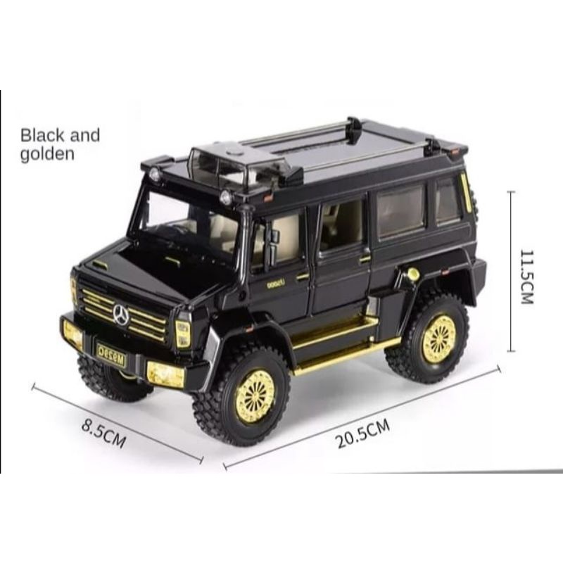 Diecast Mobil Mercedes Benz Unimog U5000 Miniatur Mobil Mobilan Pajangan Skala 1:124