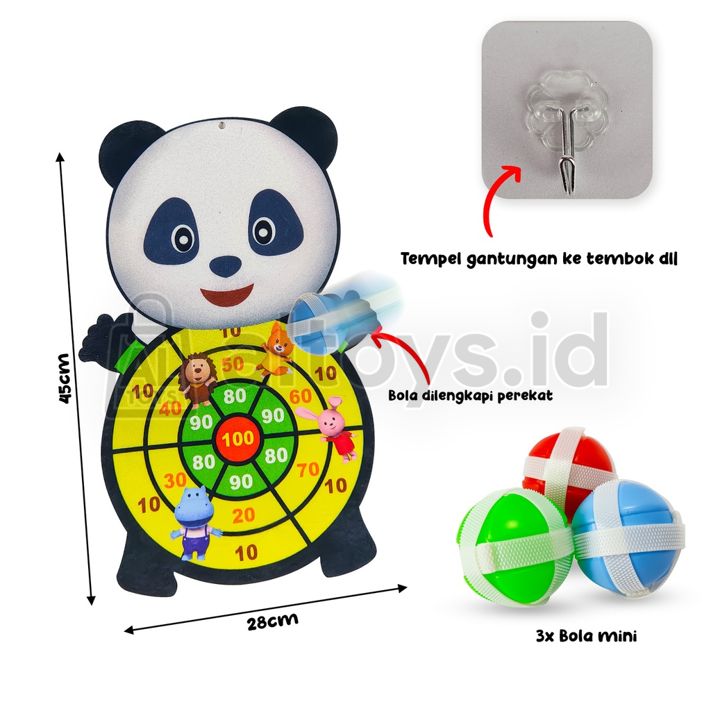 Mainan Lempar Dart Bola Tempel Karakter Cartoon Papan Panah Dart Board Mainan Lucu SS134