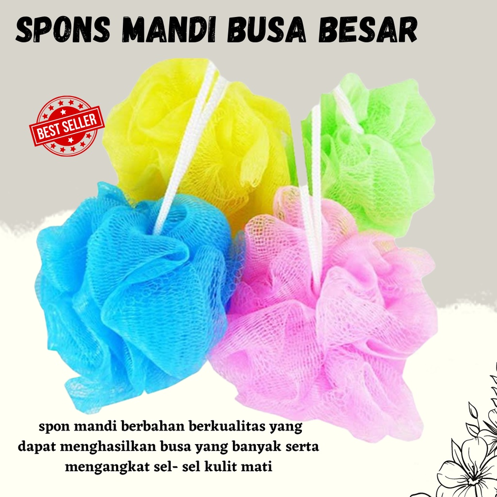 TERBARU SPONS MANDI BUSA BESAR 50GR TERMURAH RANDOM