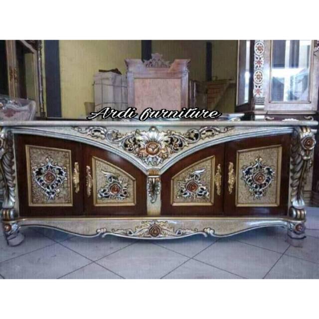 Meja tv ukir rak tv,bufet ukir minimalis jati