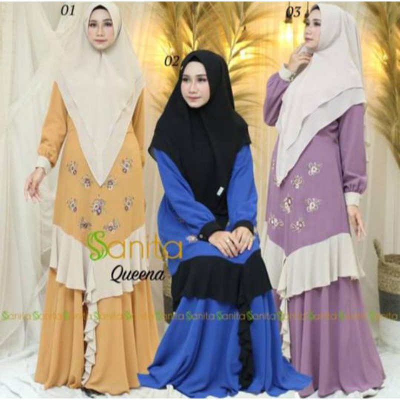 SANITA DAISHA / Gamis Sanita / gamis wanita kekinian / gamis inayah