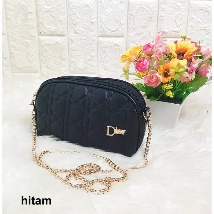 TAS BATAM TAS WANITA IMPORT TAS DIOR BAKPAO CLUTCH TAS PESTA SELEMPANG - Biru