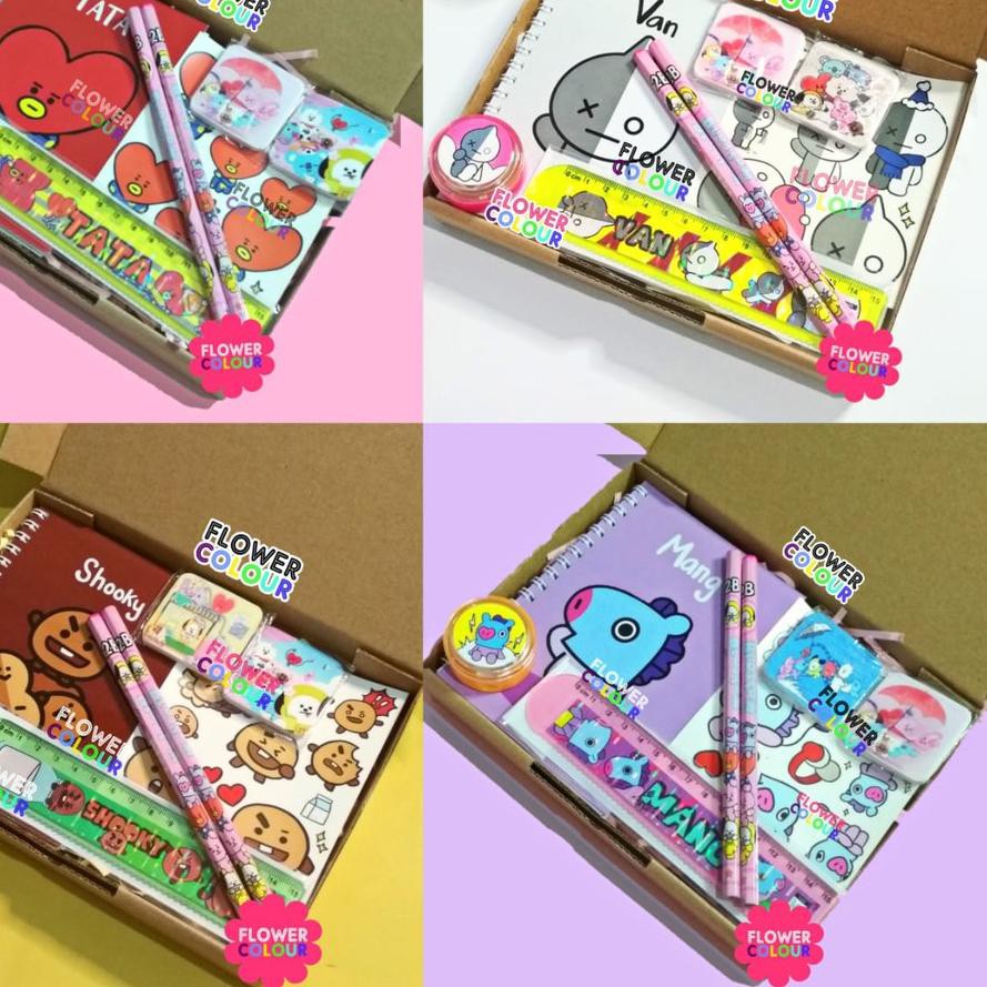PAKET LENGKAP ALAT TULIS KARAKTER BTS BT21