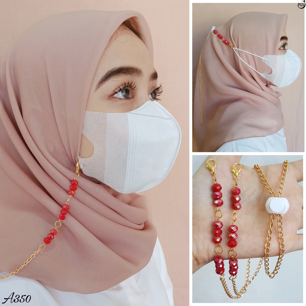 PGX Strap Masker 2in1 Konektor Headloop Tali Masker Kalung Masker Rantai Aksesoris Fashion - A350