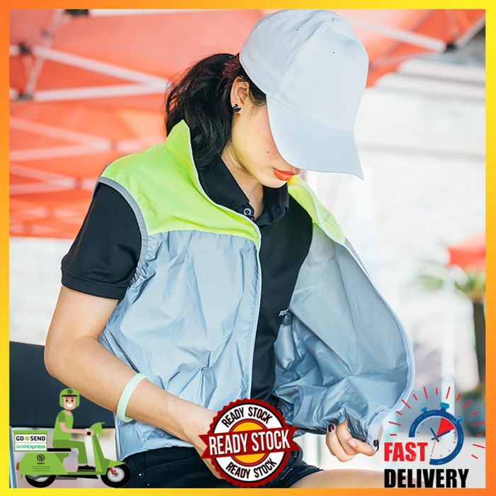 Jaket rompi sepeda Merk ROCKBSOS reflektif windproof