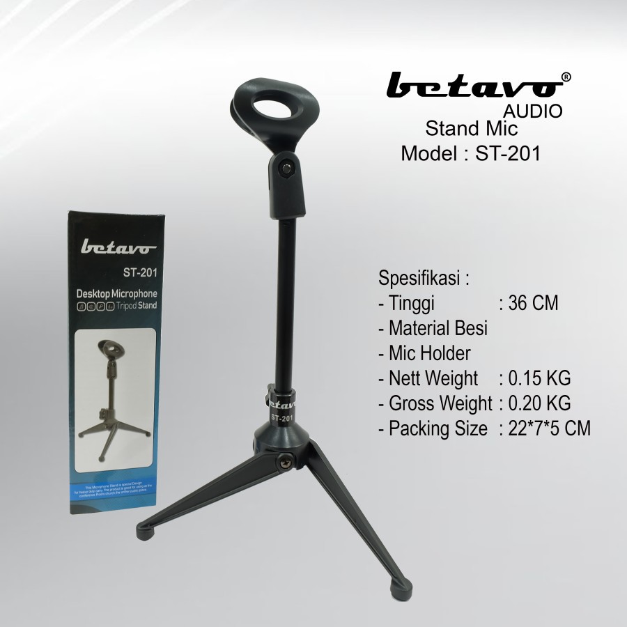 STAND MIC MEJA BETAVO ST 201 PROFESIONAL STAND MICROPHONE AUDIO PRO