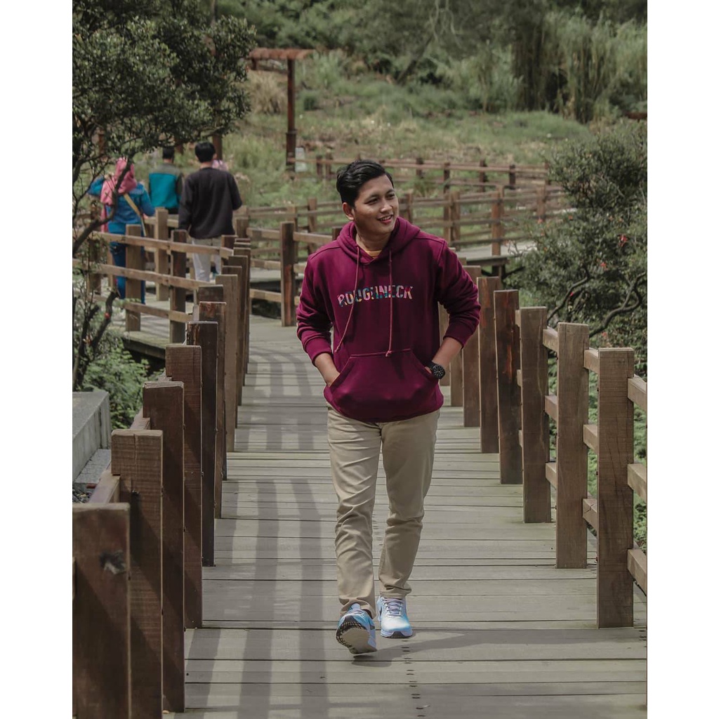 Sweater Hoodie Roughneck Putih Pria dan Wanita Premium Quality / Sweater Roughneck Termurah