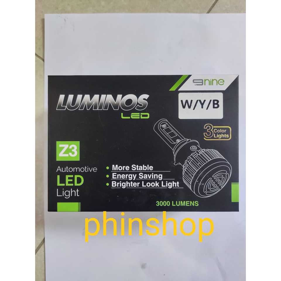 LUMINOS  LAMPU DEPAN LED Z3 W/Y/B 3 WARNA LED TERANG TOP QUALITY LUMINOS