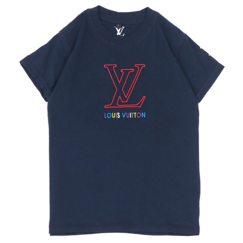 Kaos anak LV logo timbul / kaos anak laki laki / kaos anak perempuan / kaos anak brand / kaos anak premium / baju kaos anak terbaru