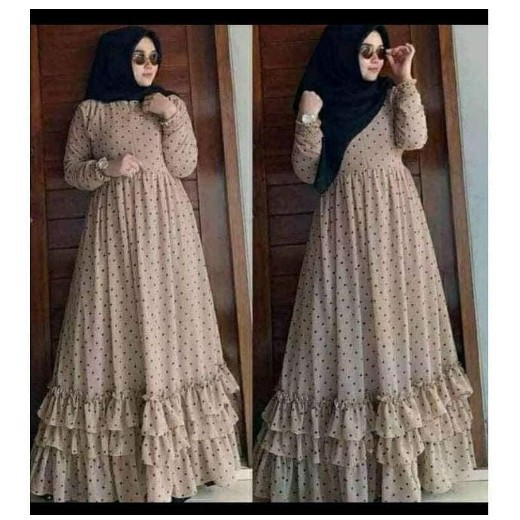 ANDARA POLKY GAMIS CERUTY BABYDOLL TERLARIS - DW