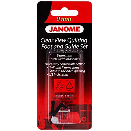 Sepatu 1/8&quot; - 1/4&quot;Clear View Quilting &amp; Guide Set (9mm) JANOME - 202089005