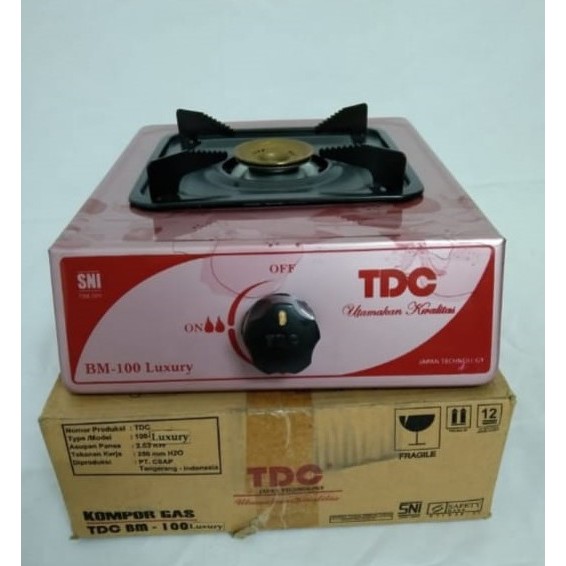 KOMPOR GAS 1 TUNGKU BURNER KUNINGAN SNI TDC BM-100 LUXURY