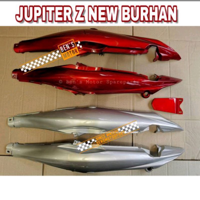 Cover Body Belakang Jupiter Z Burhan / Body Cover Jupiter Z New Burhan - Hitam - Merah - Silver