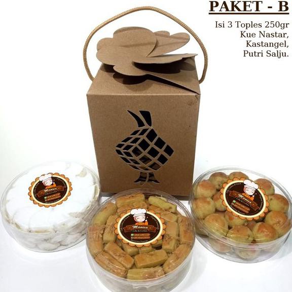 

Paket B - Paket Parsel Hampers Lebaran Kue Kering Nastar Isi 3 Indhfebria