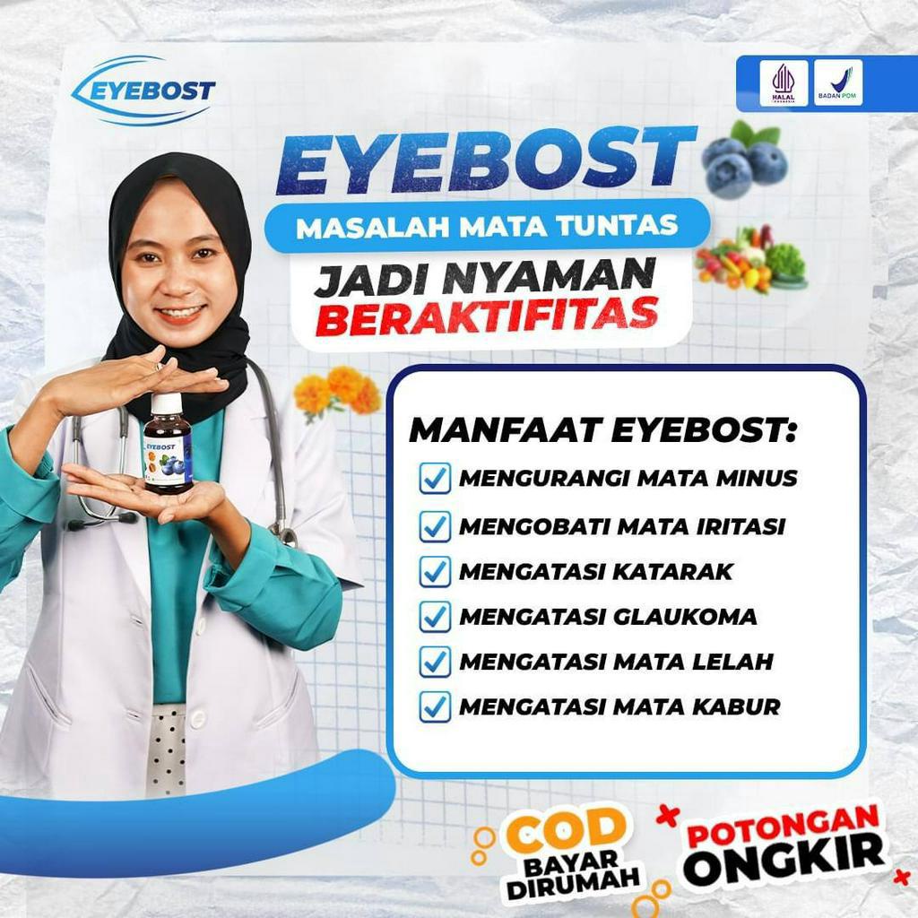 Eyebost Original Multivitamin Madu Ampuh Atasi Masalah Mata Kurangi Mata Minus Mines Gatal Perih Kering Cegah Katarak Tajamkan Penglihatan IsI 200ml