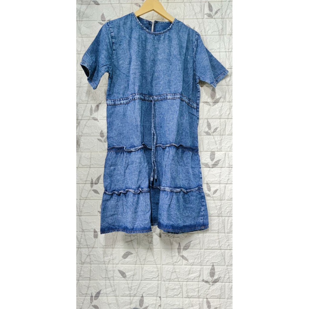 FIT TO XXL KAYLA DRESS JEANS VARIASI TALI SERUT