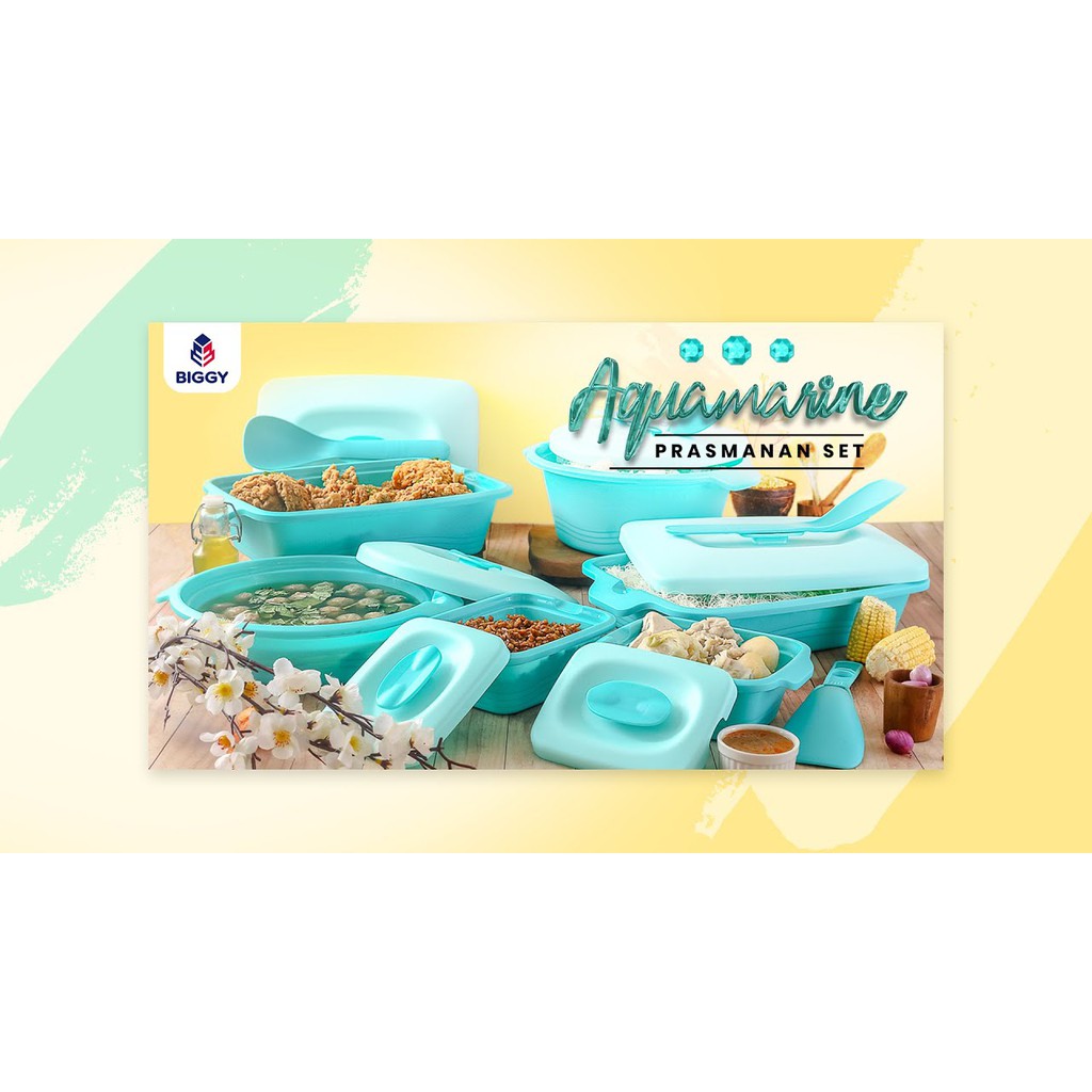 Prasmanan Set Aquamarine murah/wadah prasmanan/wadah set