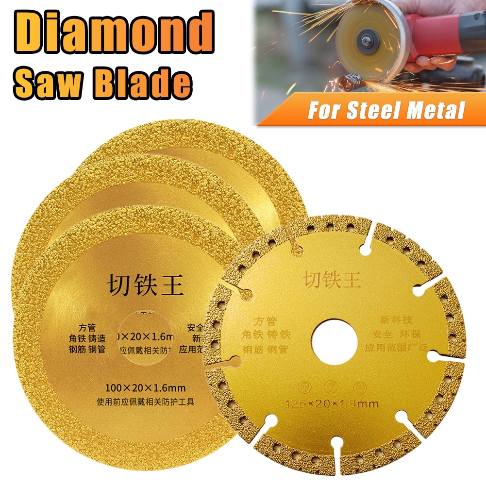 Mata Gergaji Diamond 4 &quot;100mm Super Tipis Bahan Metal Untuk Potong Besi