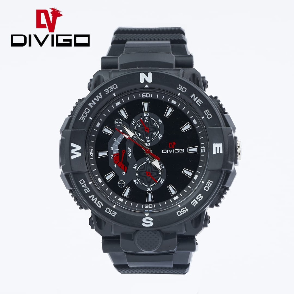 Beta0909 Jam Tangan Pria Divigo Analog Sport Strab Rubber Tahan Air W-74