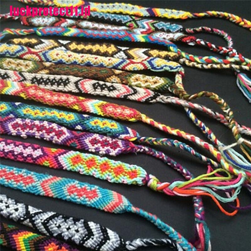 (LUCK) Gelang Tali Anyam Handmade Gaya Boho Untuk Wanita