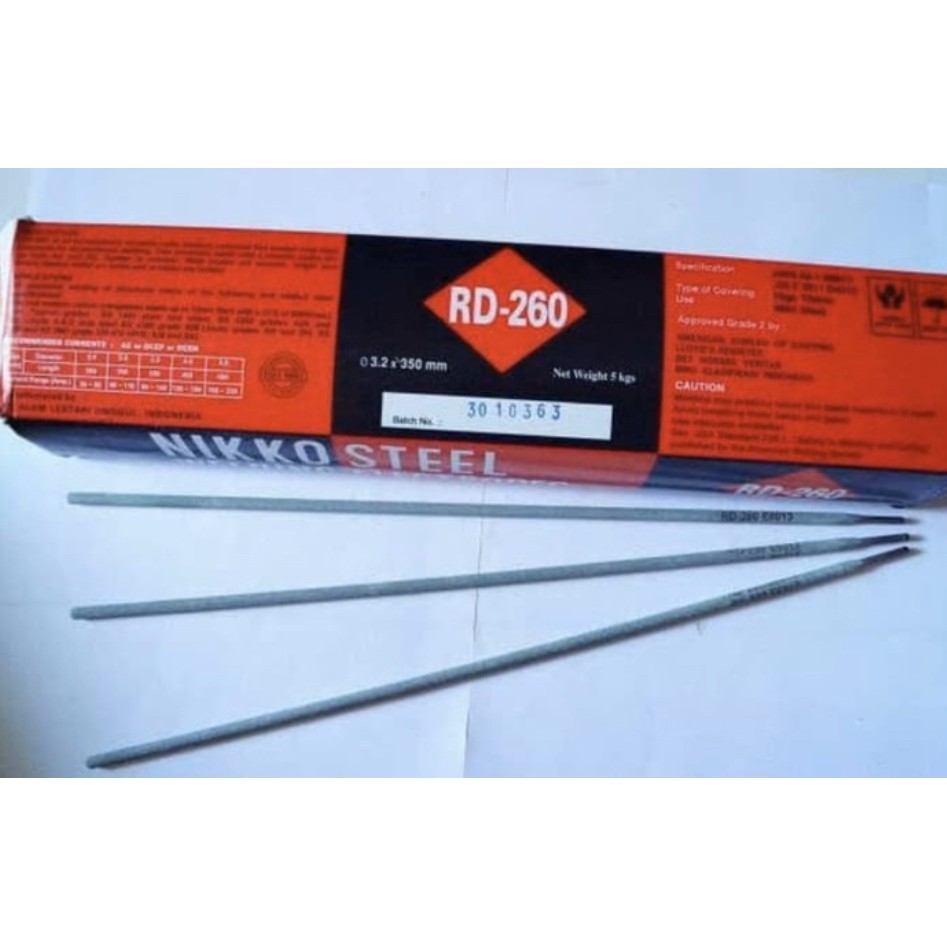 Kawat las nikko rd 260 3.2 mm / kawat las re 260 3,2 mm