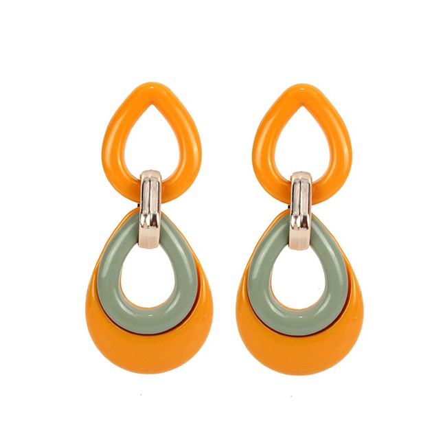 LRC Anting Tusuk Fashion Contrast Drop Earrings F5498X