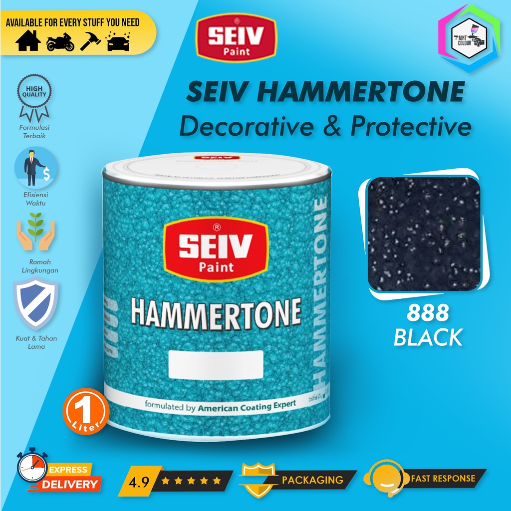 SEIV HAMMERTONE Cat Dekoratif Duco Tahan Panas - 888 Black