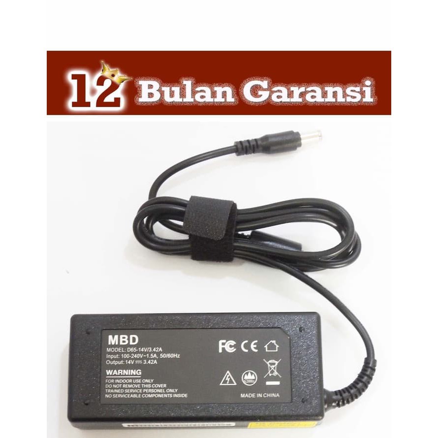 Adaptor  LCD LED Monitor Samsung 14V 3.42A  Cocok Untuk  S22F350FH S22F352FH MDB