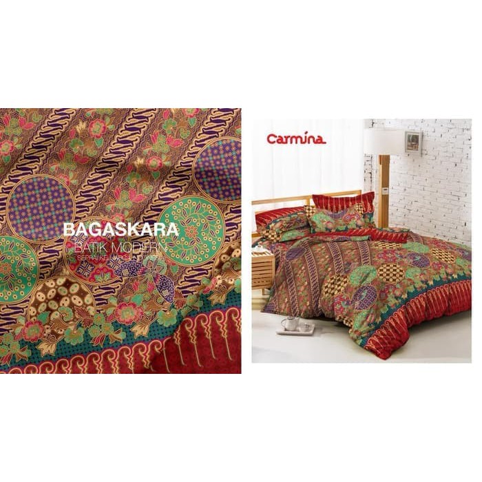 READY SPREI BATIK CARMINA - BAGASKARA UKURAN 180X200 RUMBAI