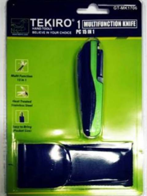 TEKIRO - Pisau Lipat Multifungsi 15 In 1 / Multifunction Knife