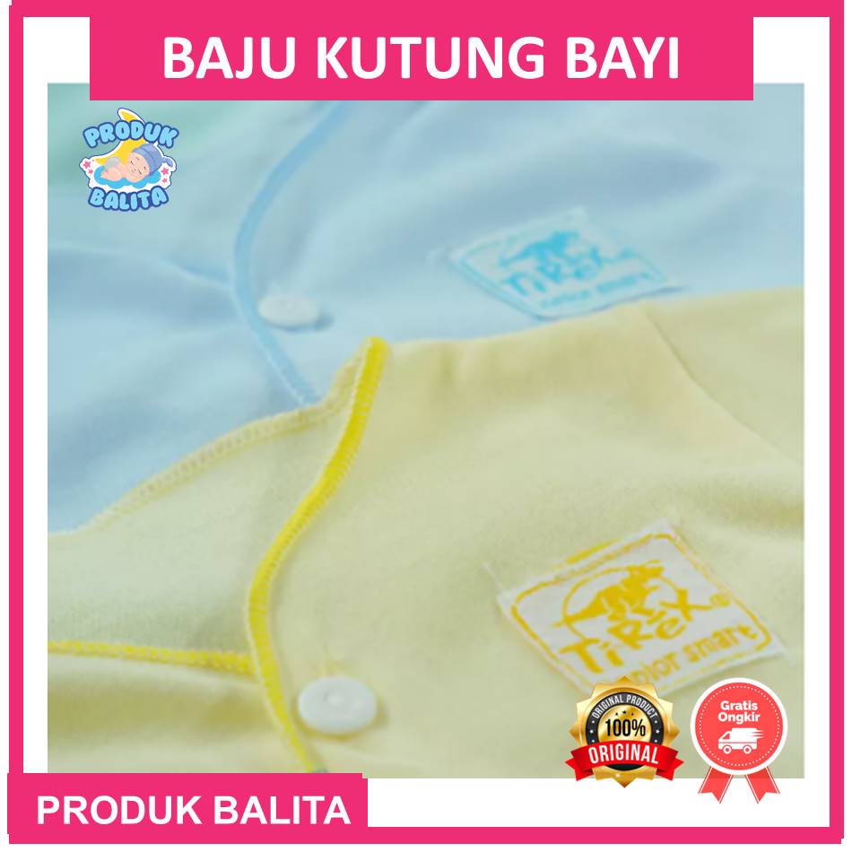 Baju Kutung Bayi Lengan Panjang Motif Polos Baju Atasan Bayi Perempuan Laki-laki Baju Bayi Terlaris