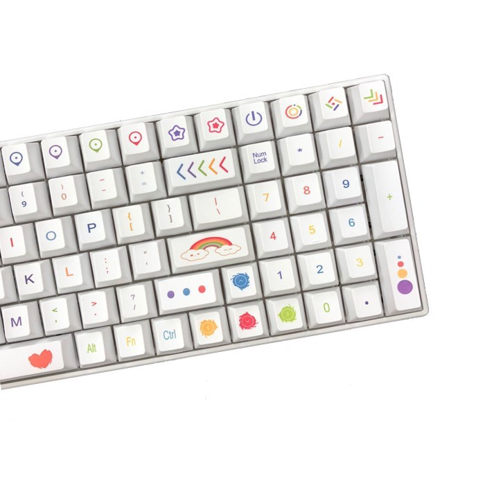 KEYCAPS COLOR KIDS CHERRY PROFILE SUBLIM MECHANICAL KEYBOARD CRAYON