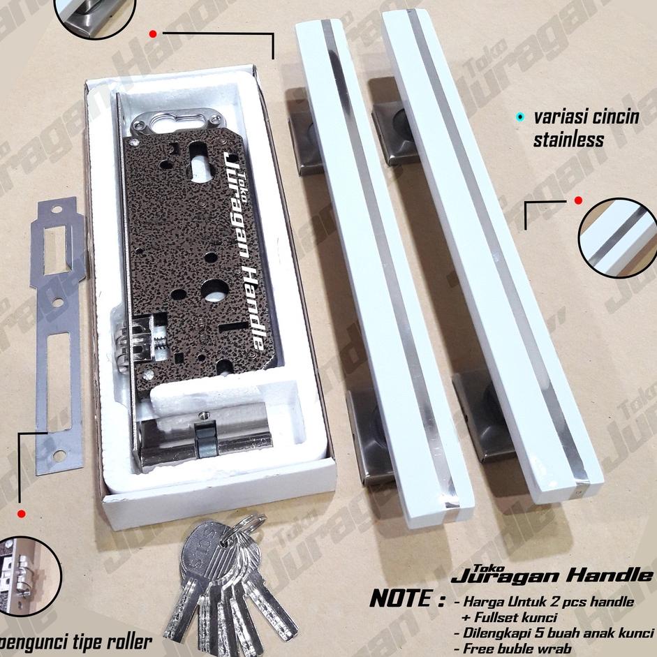 Obral Terkini handle pintu rumah set kunci panjang 33 cm 45 cm / pegangan pintu rumah warna hitam / 