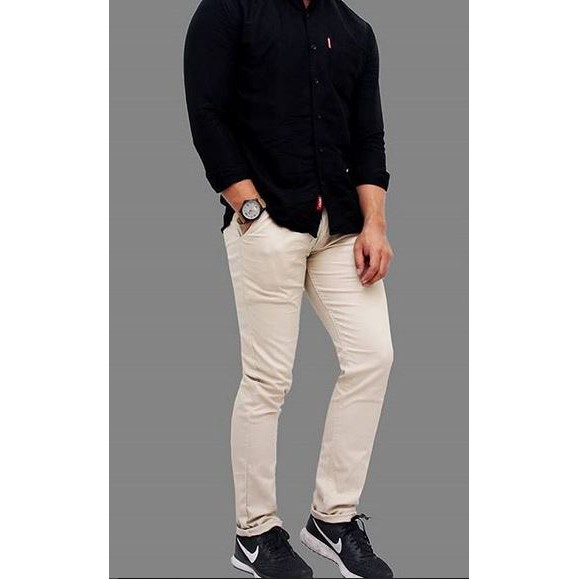 POPULER Celana Chino Bahan Adem Nyaman Cocok Buat Musim Dingin GAYA COWOK POLO KASUAL Size Abu Khaki