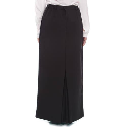 Rok Kerja Wanita/Rok Hitam Span 1 Belakang/Rok PanjangPramuka Span 1 Belakang(KAIN TWIS)