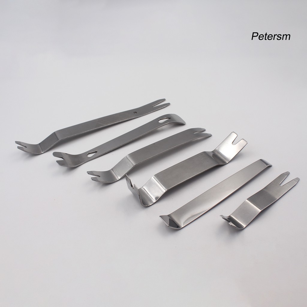 S19X6Pcs / Set Alat Pembuka Trim Audio Mobil Bahan Stainless Steel