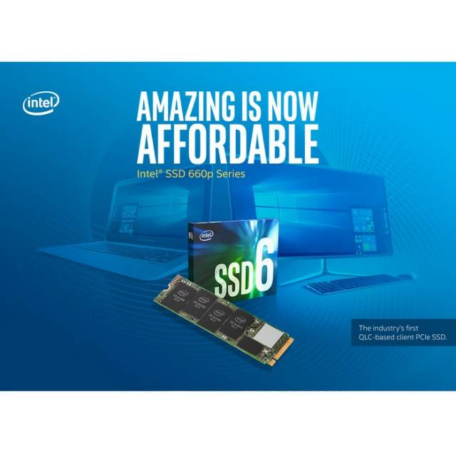 Intel 660p NVMe SSD M.2 2280, Kapasitas 512GB-2TB