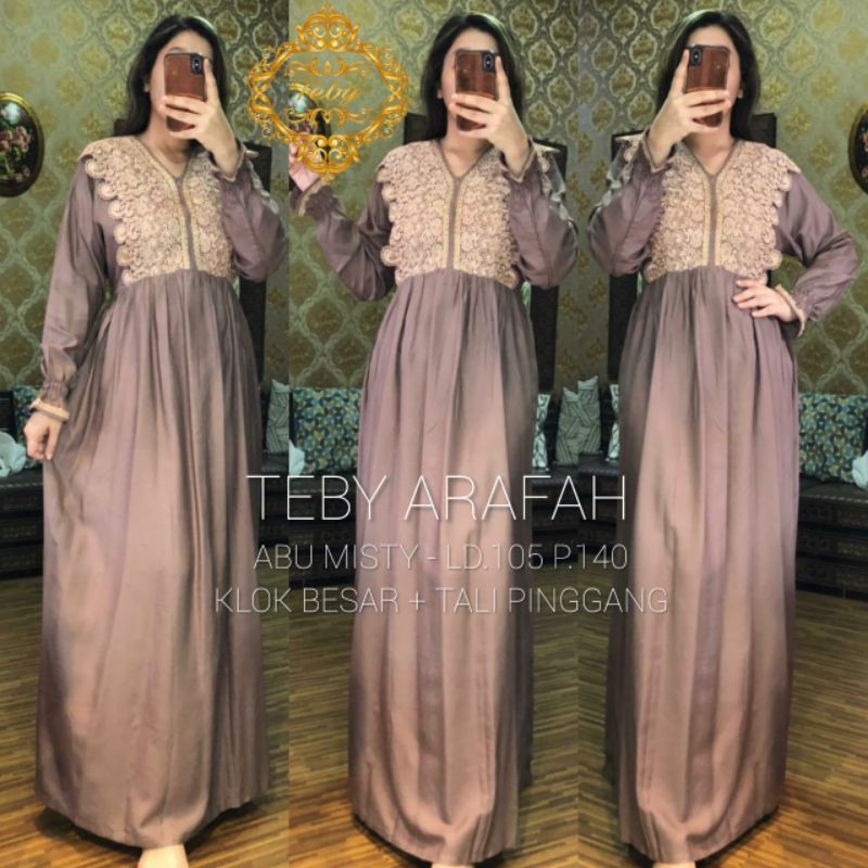 Daster Arab TEBY ARAFAH Long Dress Rayon Gamis Rayon