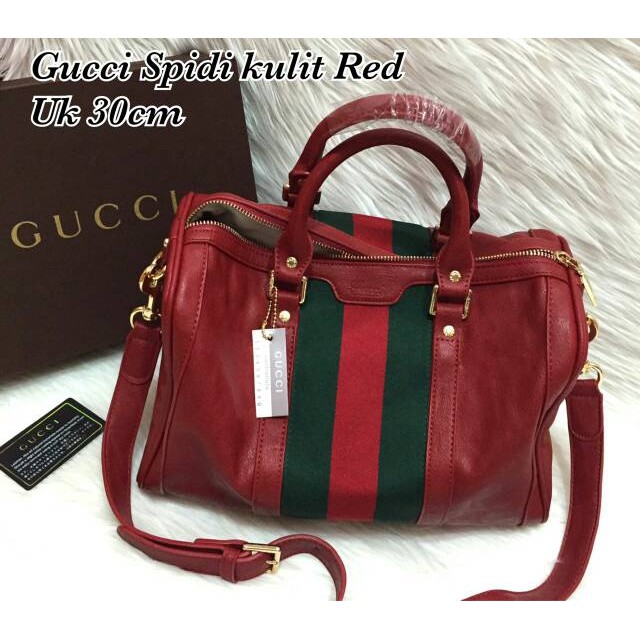 TAS GUCCI BOSTON KULIT 30CM
