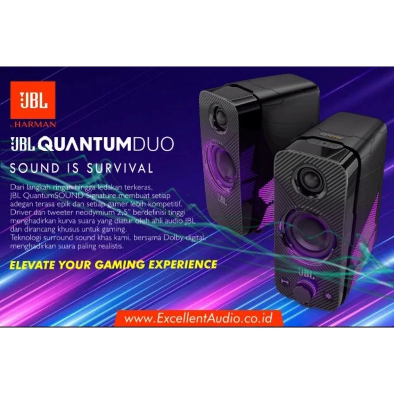 JBL Quantum Duo PC gaming speaker with RGB BT USB