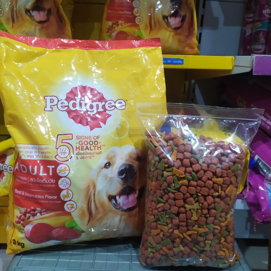 Makanan Anjing Pedigree Adult Beef 10 Kg Repack -  Expedisi Makanan Anjing Pedigree