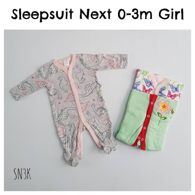 Baju Bayi - Sleepsuit Girl 0-3 Bulan (SN3)