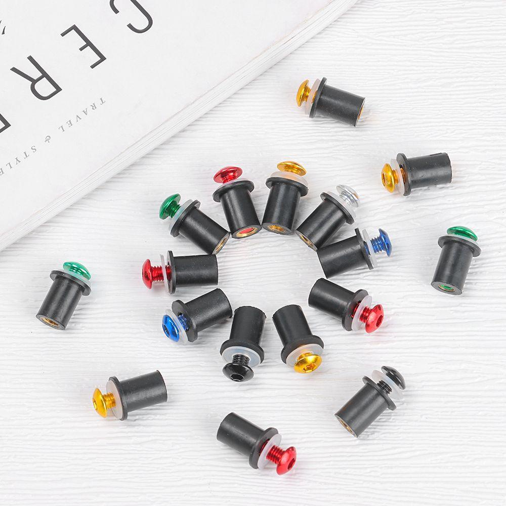 Populer 10Pcs Kaca Depan Motor M5 x 15mm Moto Decor Motor Mounting Mur Pengikat