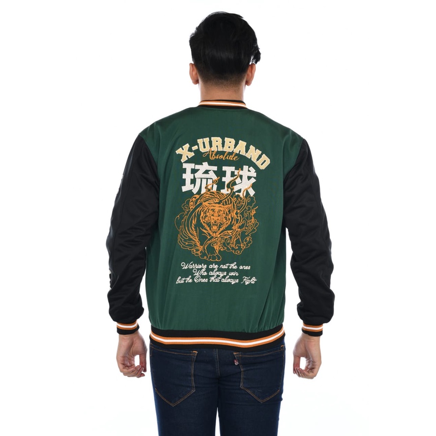 Jaket Varsity - Jaket Bomber Baseball Dragon Ronin Full Bordir