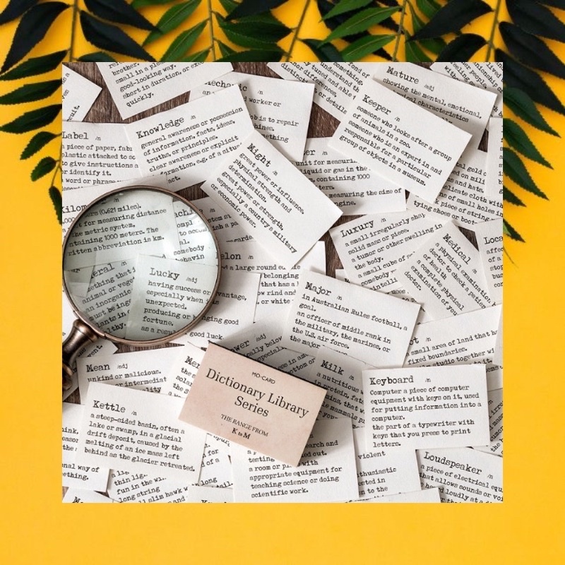 

[BISA COD] TYPEWRITING DICTIONARY PAPER SET AESTHETIC JOURNALING