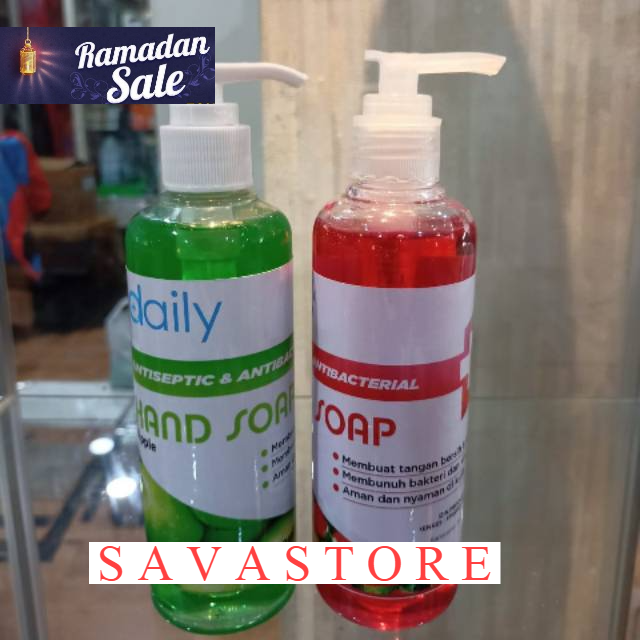 SABUN CUCI TANGAN CAIR HANDSOAP DAILY 250ML PUMP ANTIVIRUS SIAP PAKAI TERLARIS