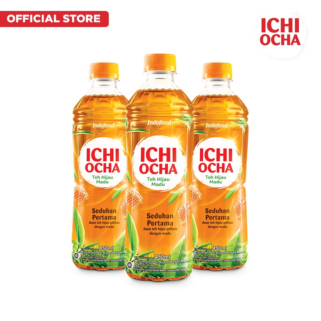 

ICHI OCHA Green Tea Honey 450ml x 3 Pcs