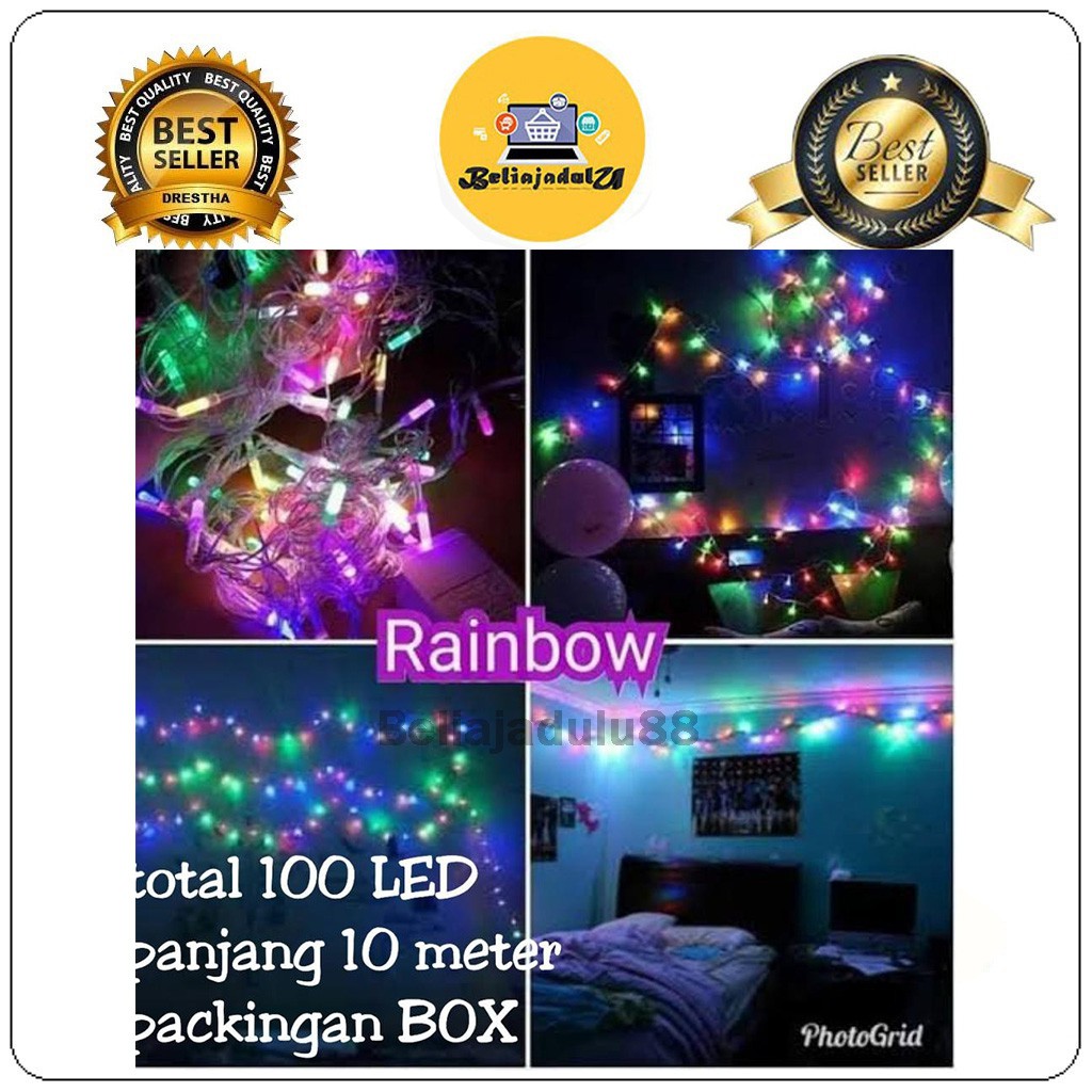 Beliajadulu88 lampu natal Tumblr 10 Meter 100 LED Box Natal Murah Tumbler Light Hias Dekorasi