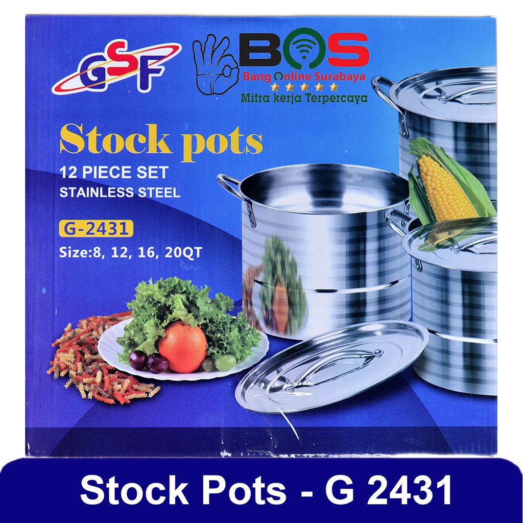 Stocks Pot Steamer Set 12 Pcs Panci Kukus GSF-G2431 GSF G2431